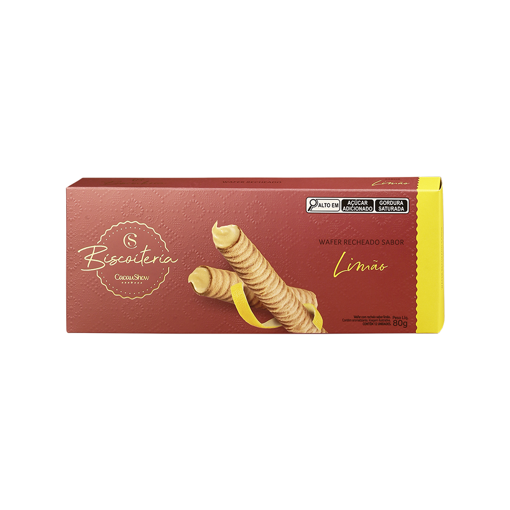 Wafer Biscoito de Limão Cacau Show 80g