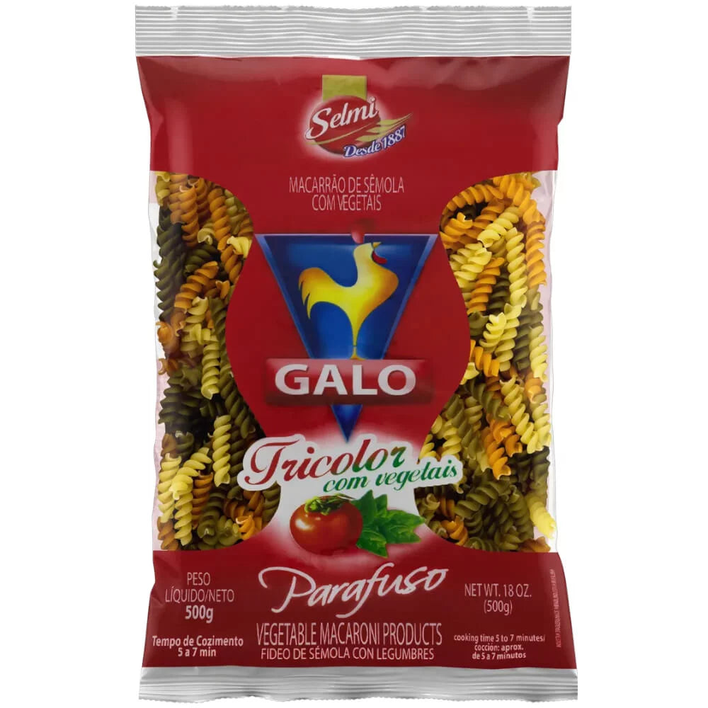 Massa Tricolor Parafuso Galo 500g