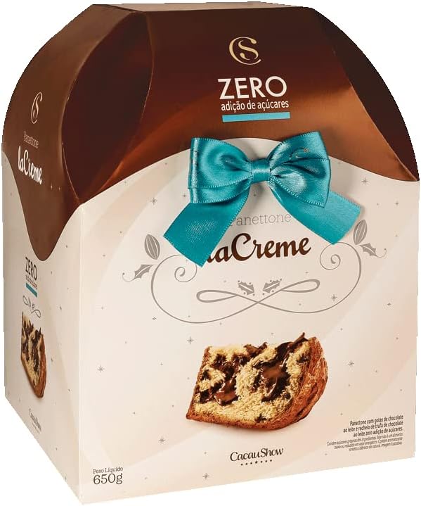 Panettone Lacreme Zero Açúcar Cacau Show 650g