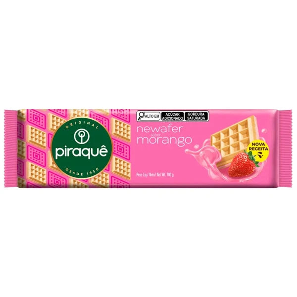 Biscoito Newafer Morango Piraquê 100g