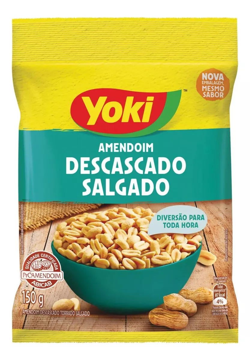 Amendoim Descascado Salgado Yoki 150g