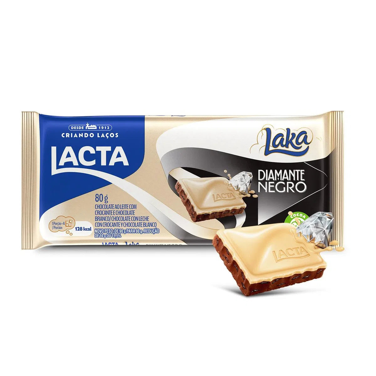 Chocolate Lacta Laka/Diamante Negro 80g