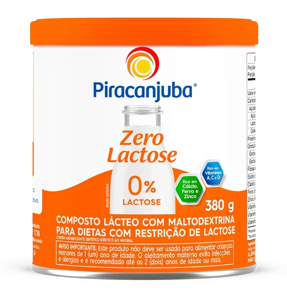 Leite em Po Zero Lactose Piracanjuba 380g