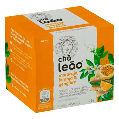 Chá Maracujá, Laranja e Gengibre Matte Leão 22g