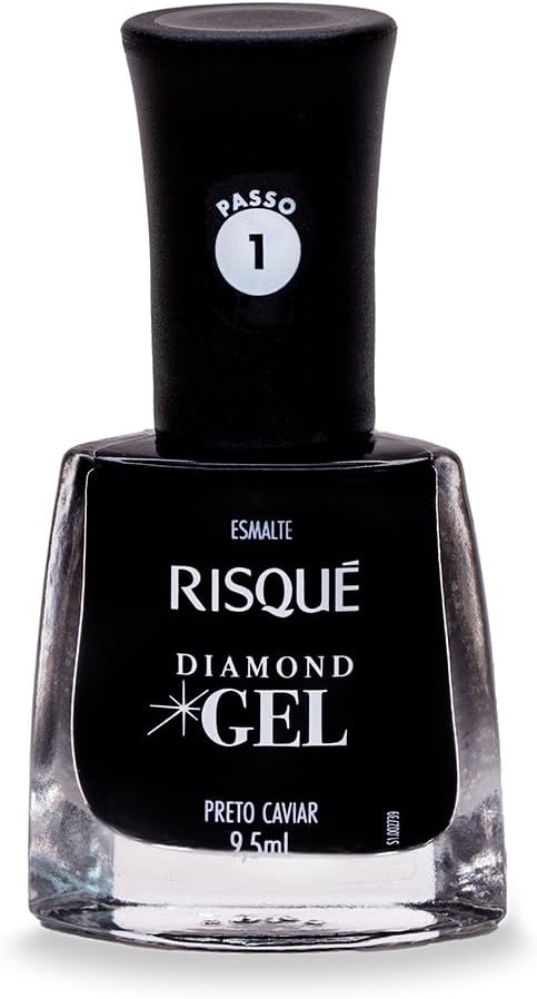 Esmalte Gel Preto Caviar 9.5ml - Risque