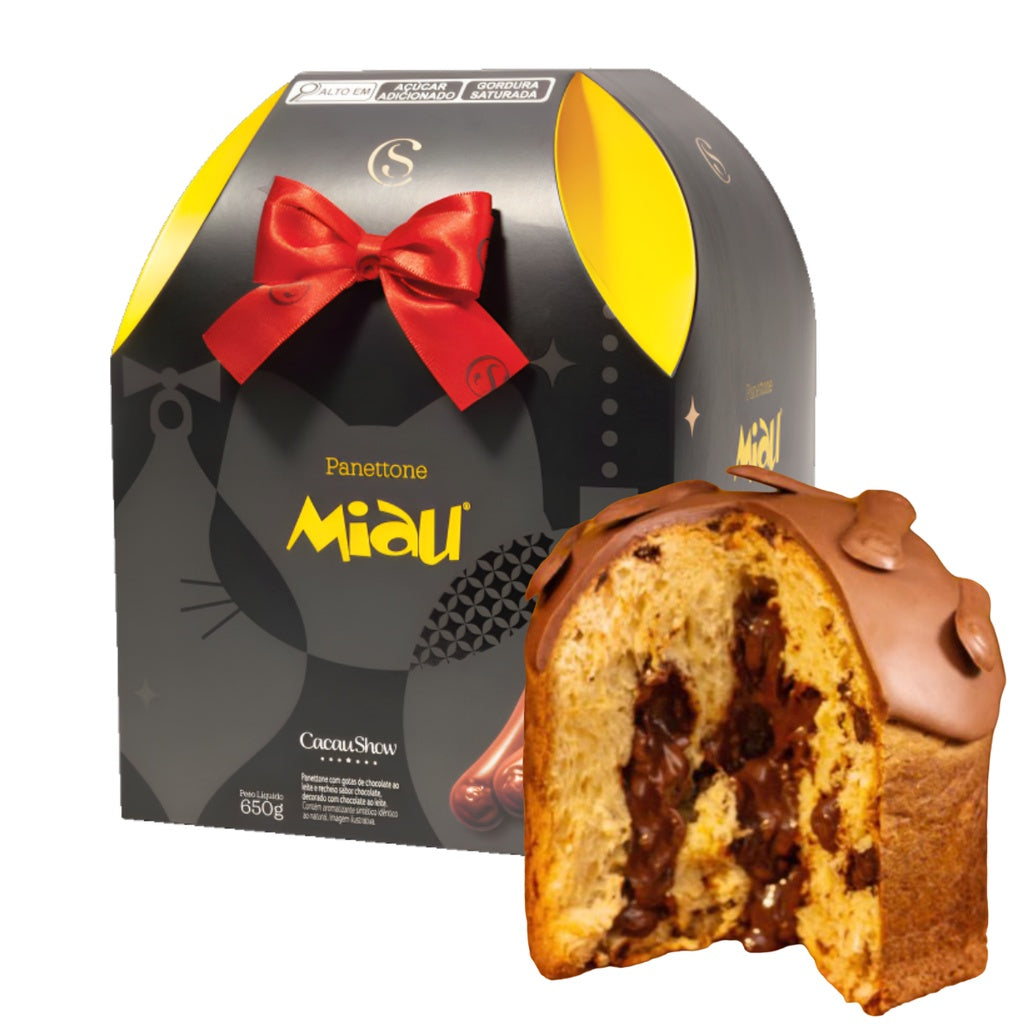 Panettone Chocolate Classic Miau Cacau Show 650g