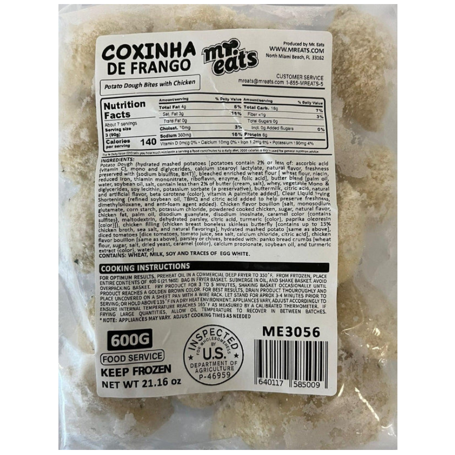 Coxinha de Frango Mr Eats Festa para Fritar 600g (ME3056)