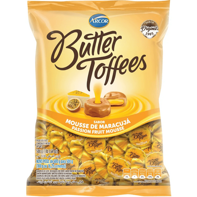 Bala Butter Toffee Maracujá 500g