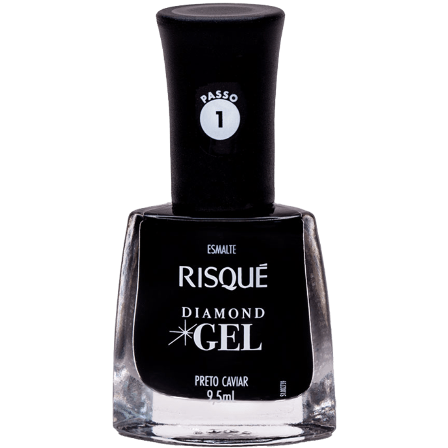 Esmalte Gel Preto Caviar 9.5ml - Risque