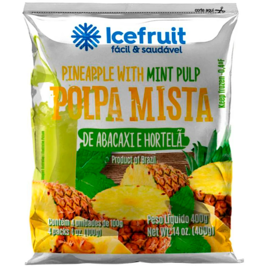 Ice Fruit Polpa de Abacaxi/Hortelã 400g