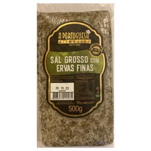 Sal Grosso com Ervas Finas para Churrasco- A Portuguesa 500g - BR Emporio