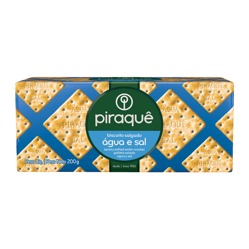 Biscoito  Agua e Sal Piraquê  200g - BR Emporio