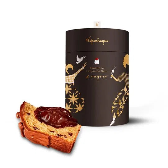 Panettone Língua de Gato Exagero Kopenhagen 1.5kg - BR Emporio