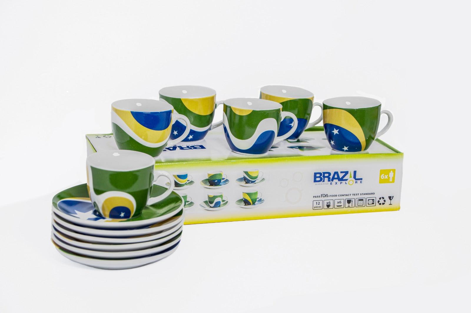 Conjunto de 12 peças Brasil para Café Espresso - BR Emporio